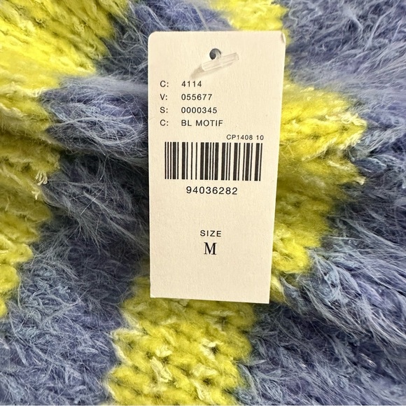 Anthropologie Pilcro Mock-Neck Short Sleeve Sweater Stripes Size Medium NWT - Picture 14 of 14